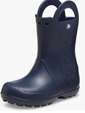 CROCS Kids Navy Blue Waterproof Handle Rain Boots